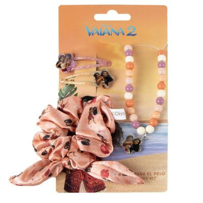 Vaiana 3 részes szépségápolási készlet (nyaklánc+hajcsat+hajgumi)