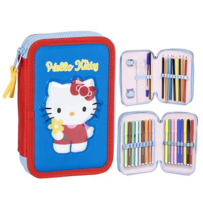 Hello Kitty töltött emeletes tolltartó