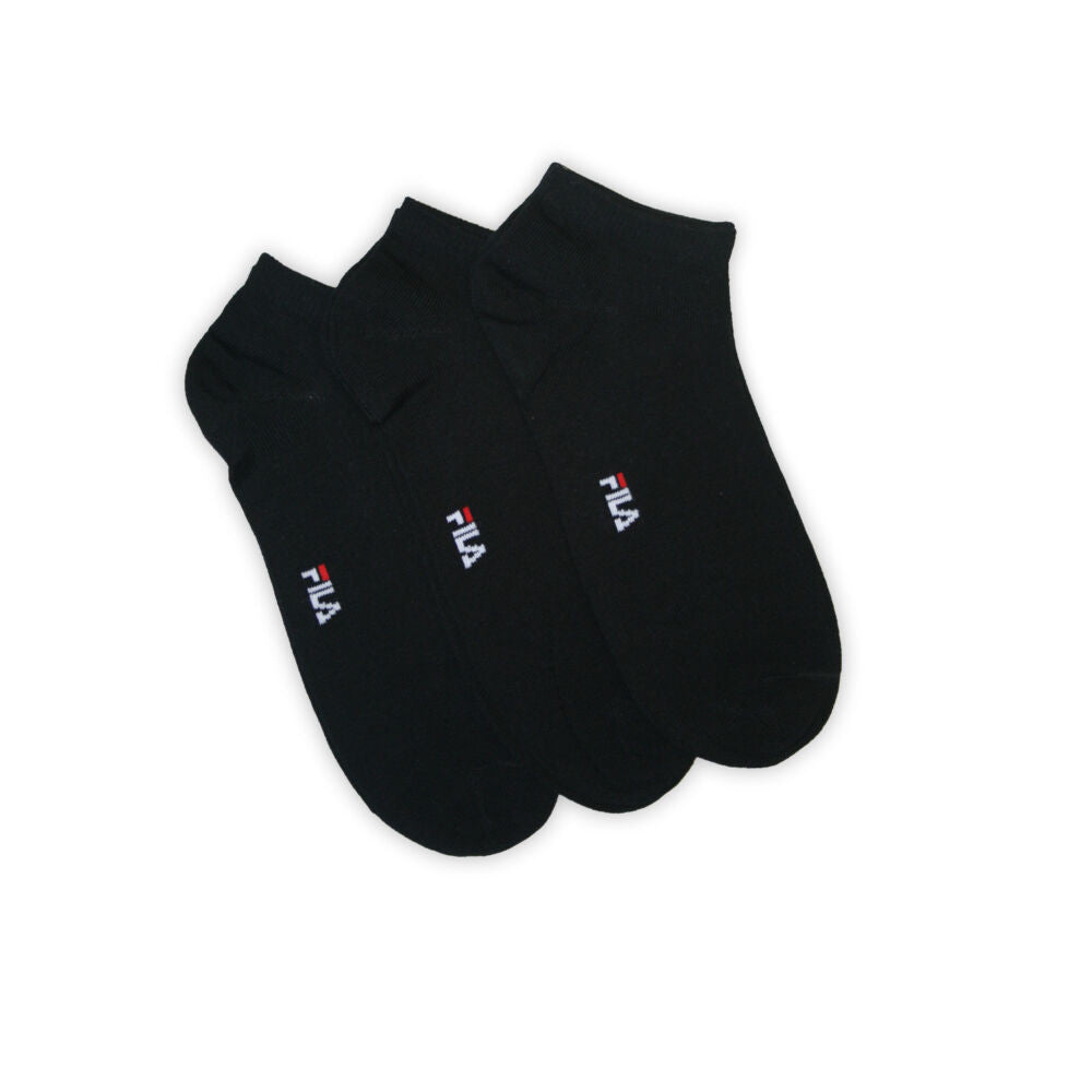 Fila unisex mercerizált titokzokni - 3 pár/csomag - pamut titokzokni - fekete