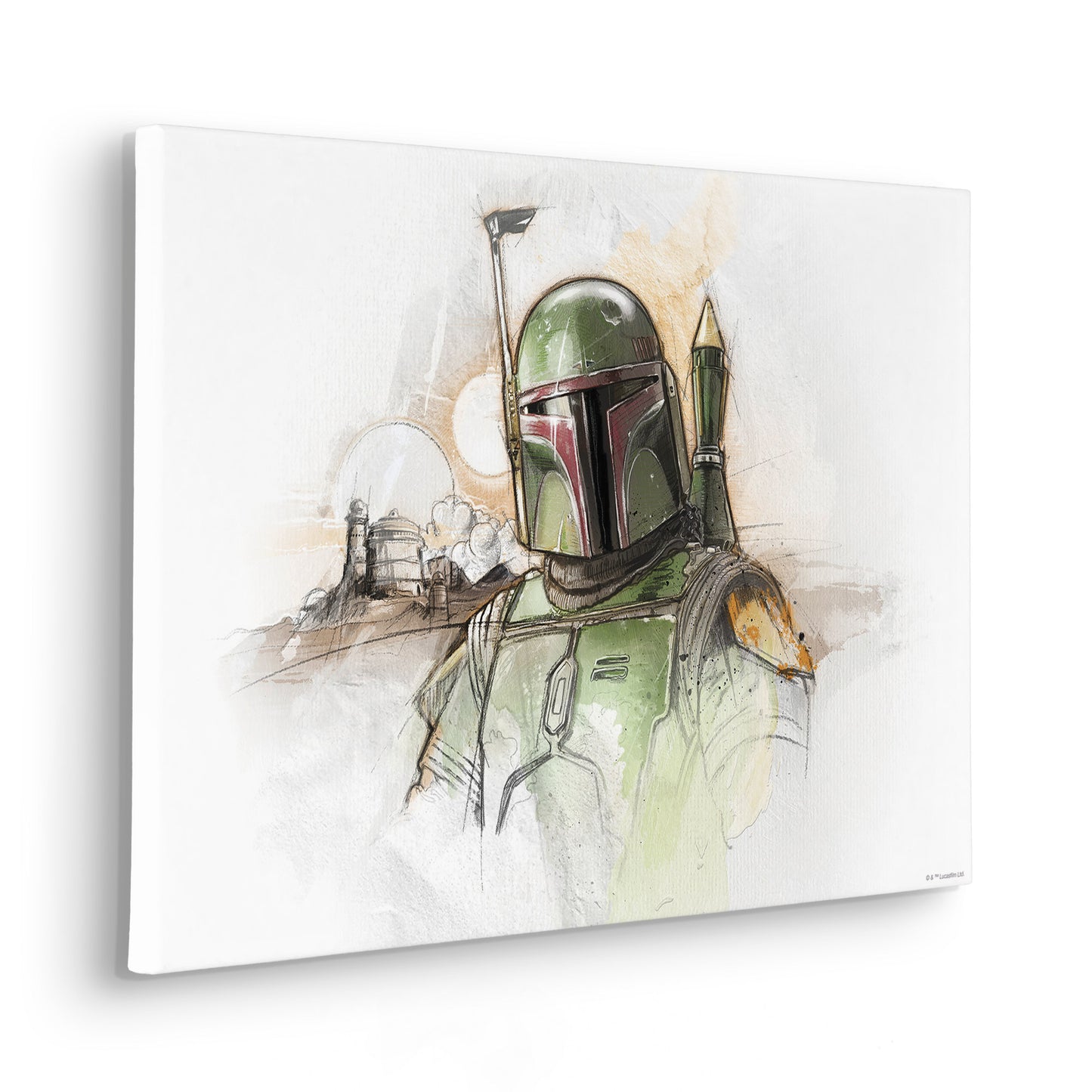 Star Wars Boba Fett Sketch – Vászonkép