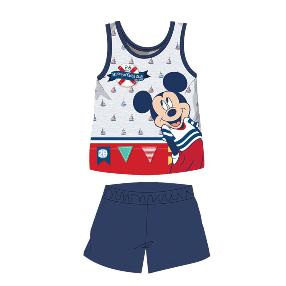 Nyári ujjatlan pamut baba pizsama - Disney Mickey egér