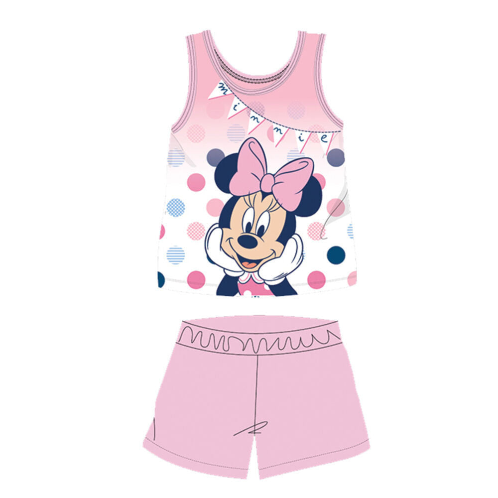 Nyári ujjatlan pamut baba pizsama - Disney Minnie egér