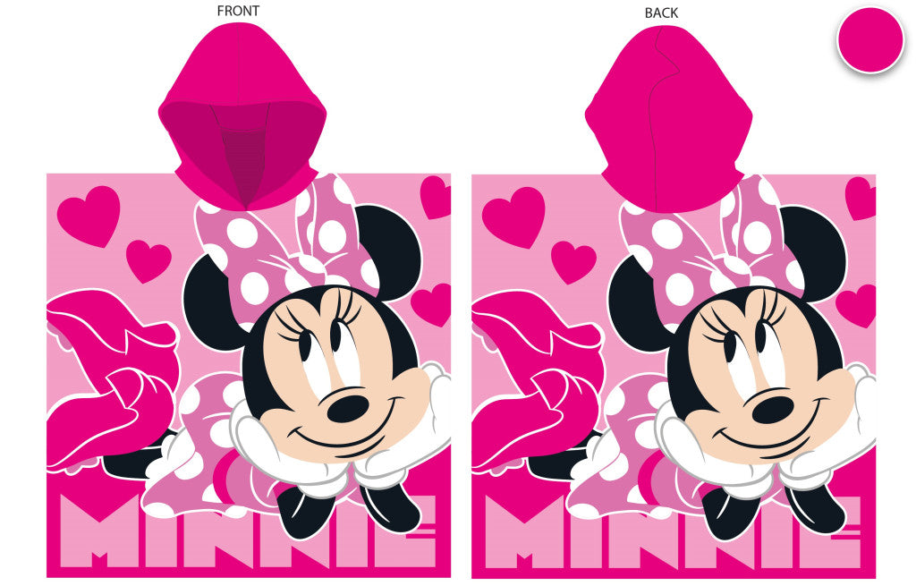 Disney Minnie egér 55x110 cm gyorsan száradó poncsó