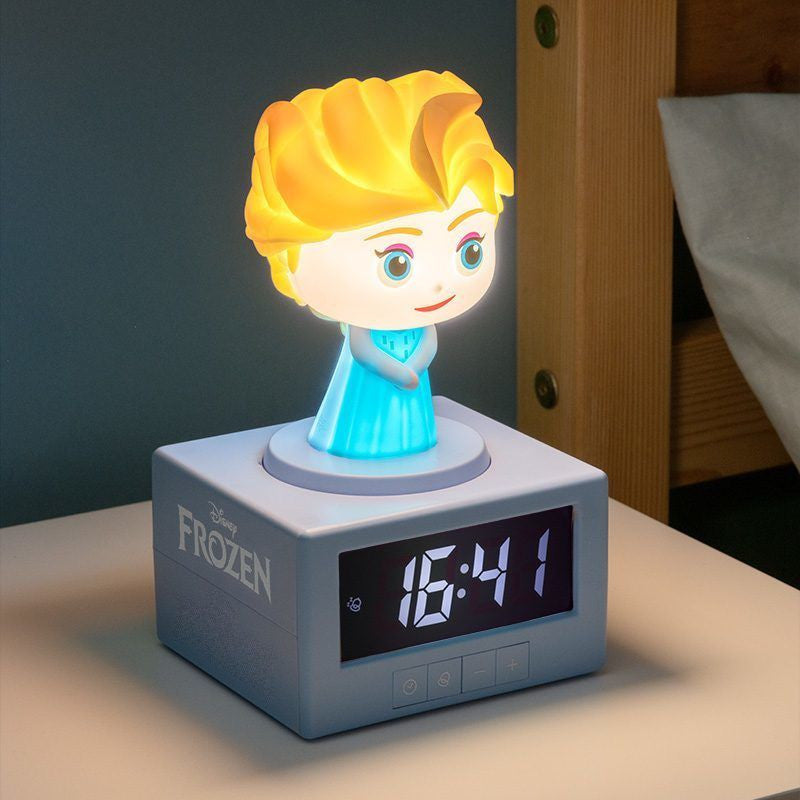 Jégvarázs Elsa digitális ébresztőóra világítással