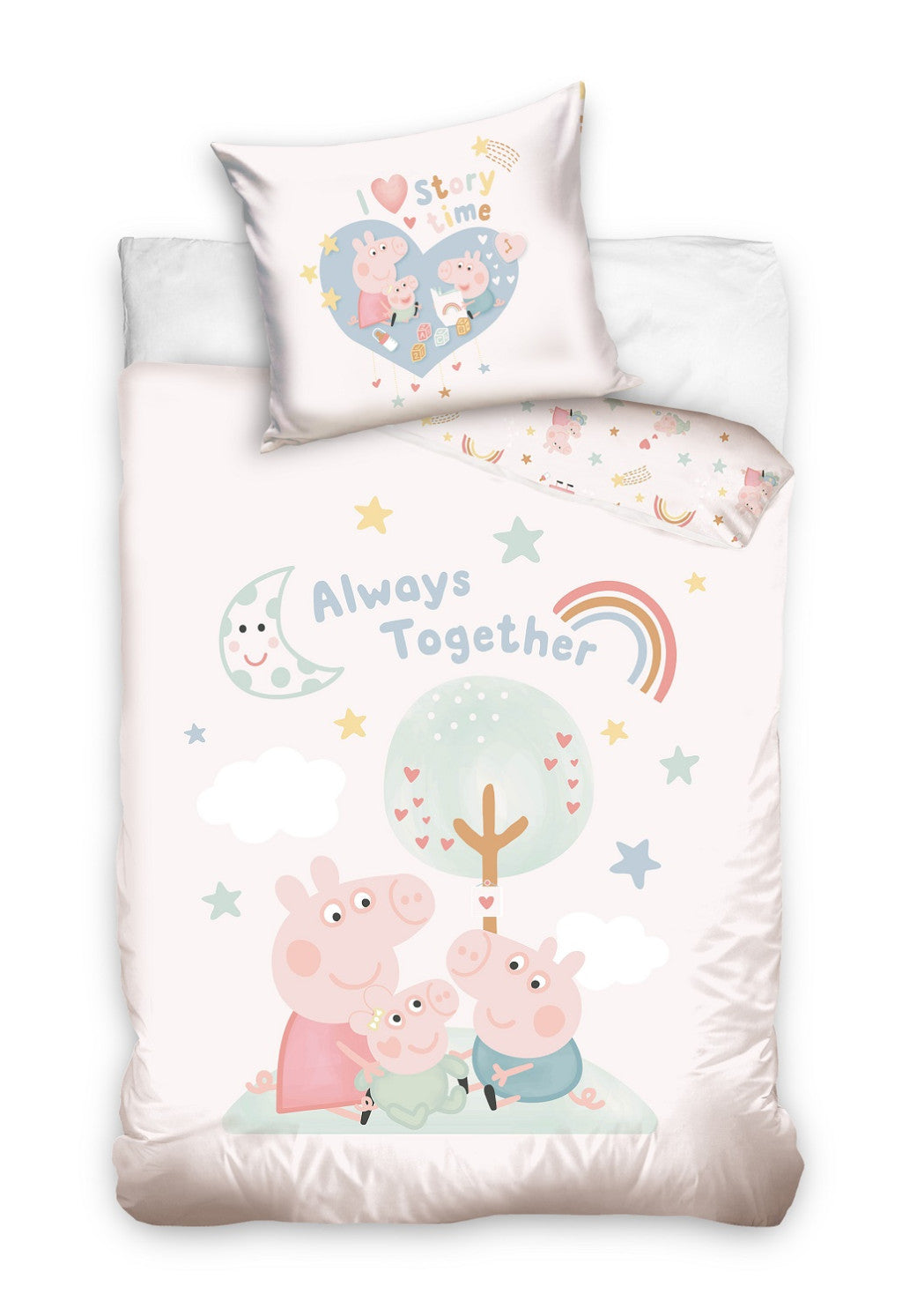 Peppa Malac 100% pamut gyermek ágyneműgarnitúra 100x135cm ágyneműhuzat + 40x60cm párnahuzat
