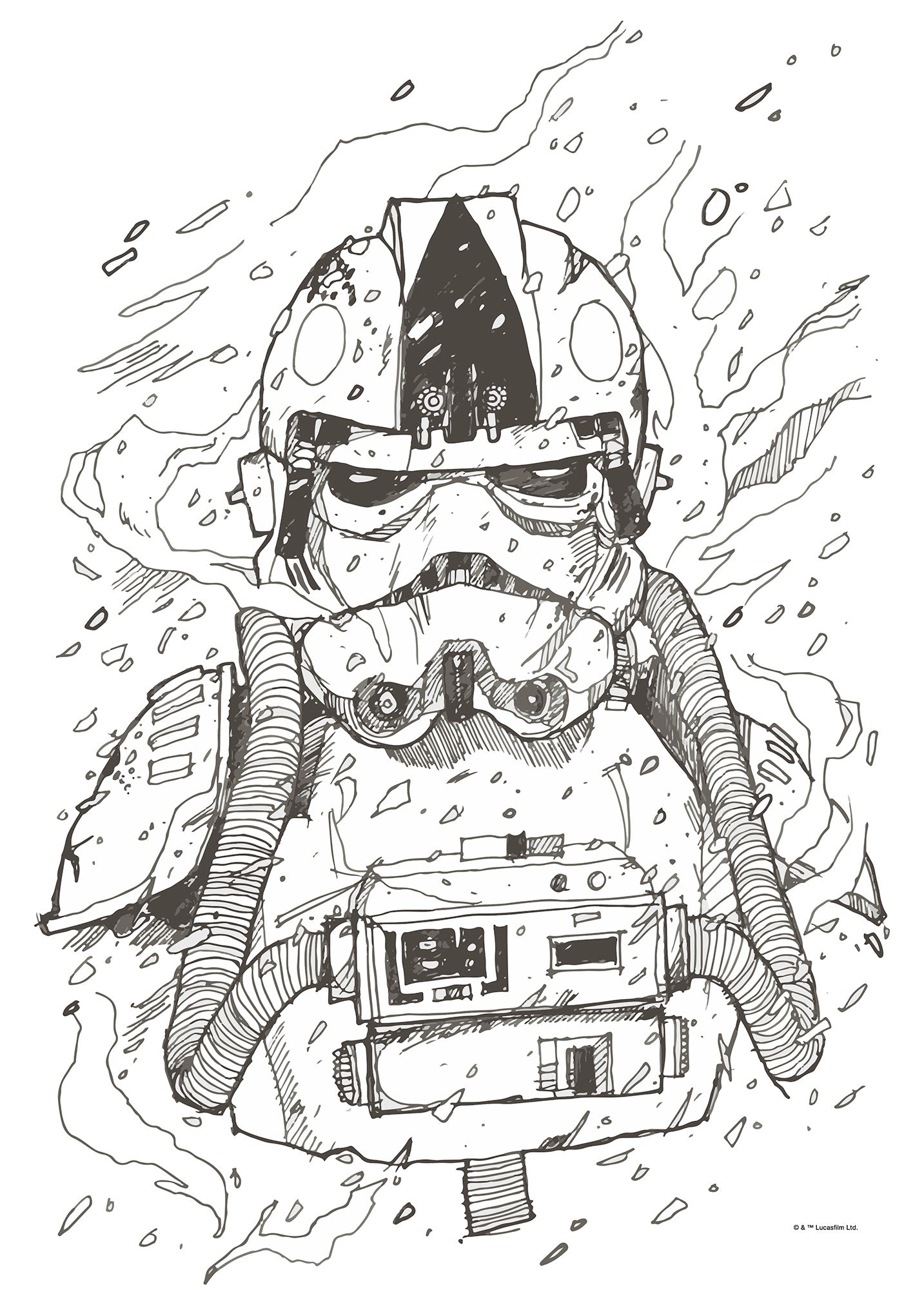 Star Wars Pilot Drawing – Poszter