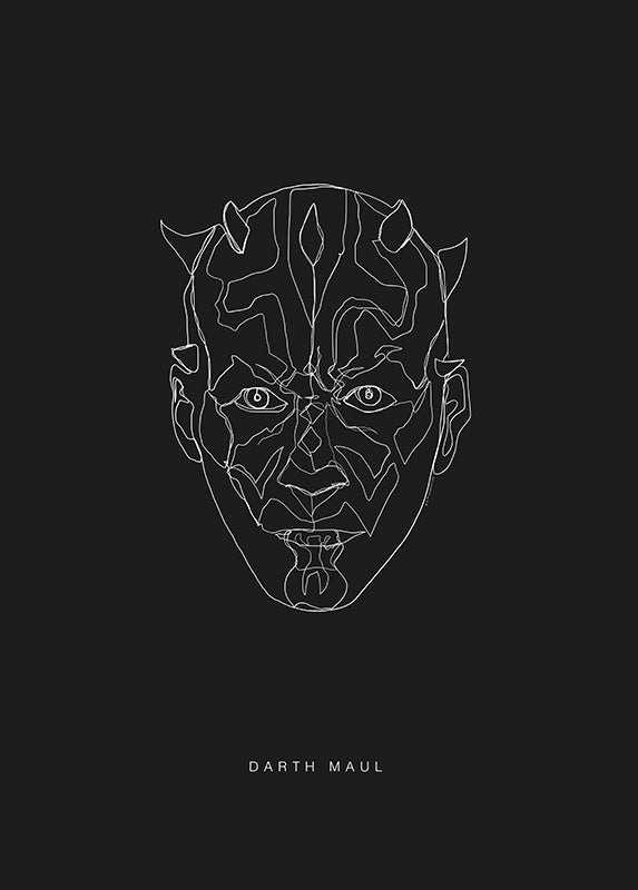 Star Wars Lines Dark Side Maul – Poszter