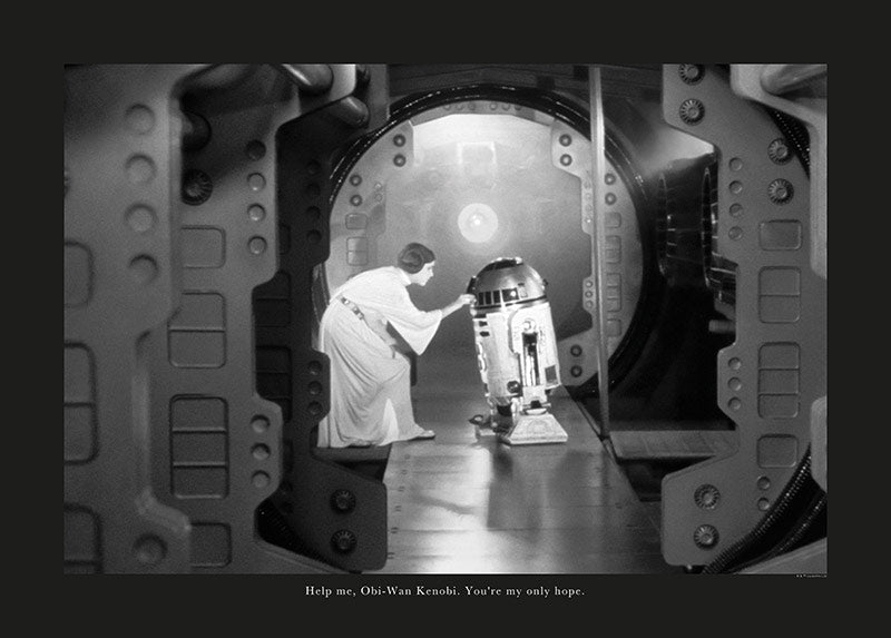 Star Wars Classic Leia R2D2 Quote – Poszter