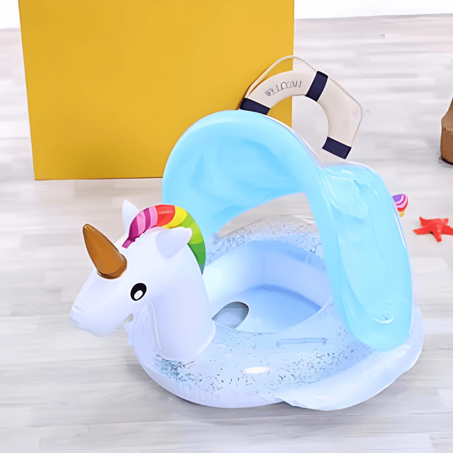 Beleülős baba úszógumi napellenzővel - .hu -