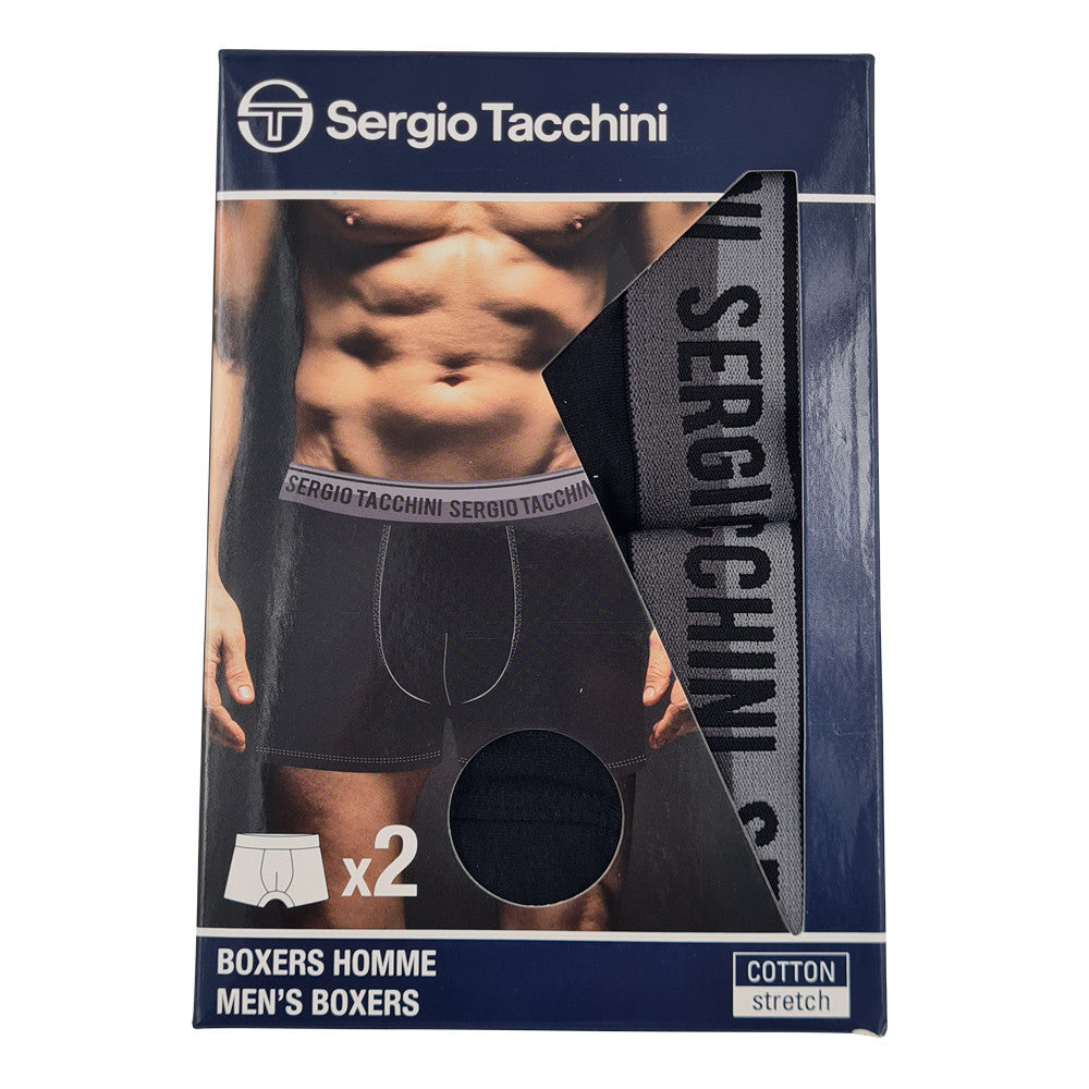 Sergio Tacchini férfi pamut boxeralsó - 2 db/csomag