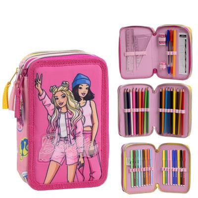 Barbie 3 emeletes Töltött tolltartó