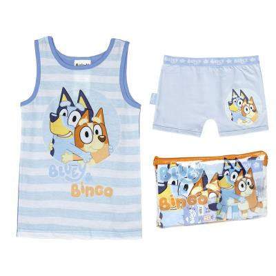 Bluey 100% pamut fehérnemű szett - trikó+boxeralsó gyerekeknek
