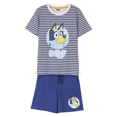 Bluey 100% pamut csíkos rövid pizsama gyerekeknek
