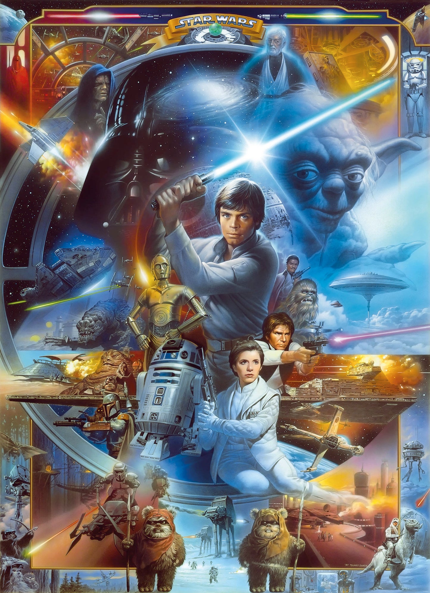 STAR WARS Luke Skywalker Collage – photomural