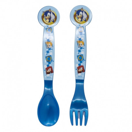 Sonic Műanyag evőeszköz készlet (kanál és villa) BPA mentes