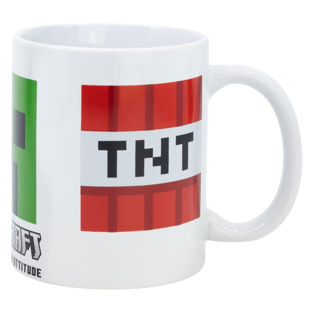 Minecraft kerámia reggeliző bögre 325ML ajándék dobozban
