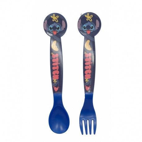 Stitch Műanyag evőeszköz készlet (kanál és villa) BPA mentes