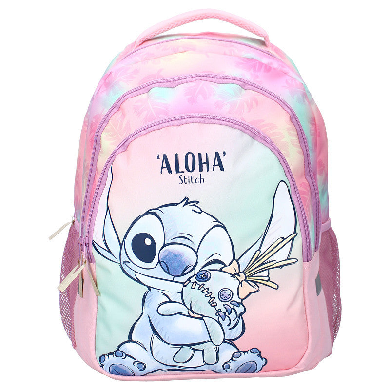 Stitch ALOHA 3 rekeszes nagyméretű iskolatáska gyerekeknek