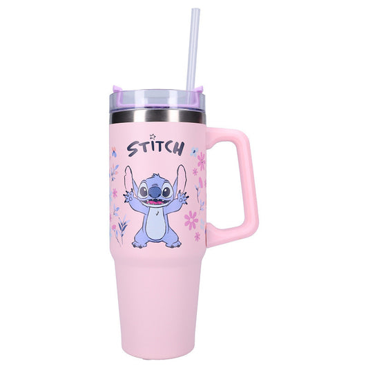 Stitch aloha rózsaszín rozsdamentes acél szigetelt thermo kulacs 900ML