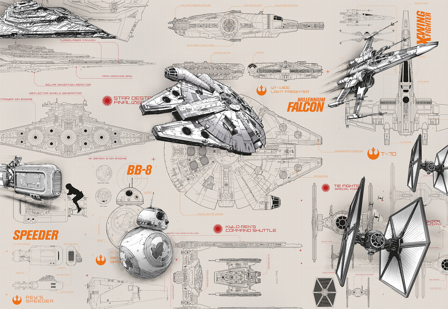 STAR WARS Blueprints – photomural