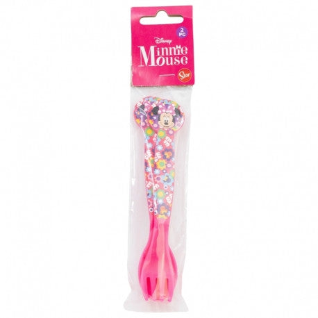Minnie egér Műanyag evőeszköz készlet (kanál és villa) BPA mentes