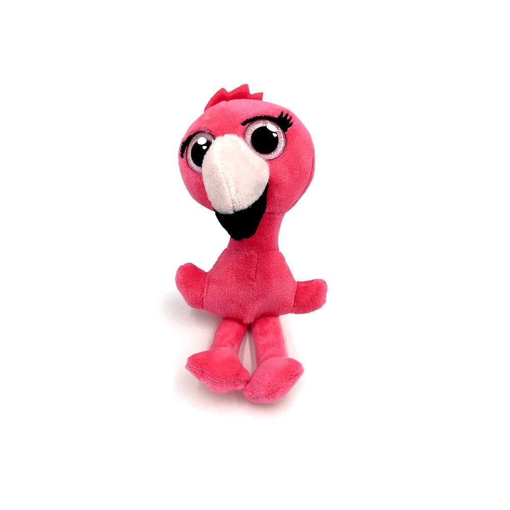 Nagy szemű cuki plüss Flamingó 10cm magas - Rózsaszín