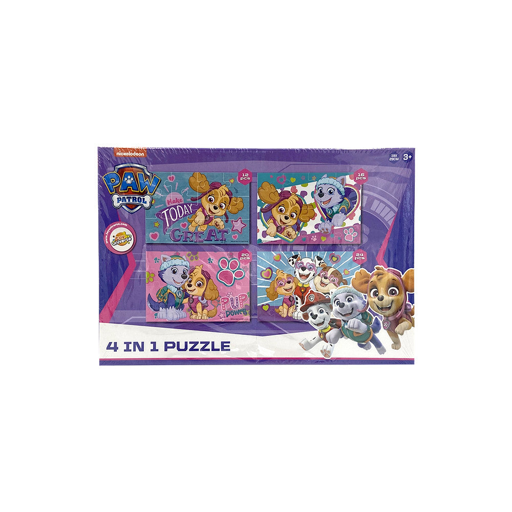 Mancs Őrjárat 4 az 1 ben Puzzle 12-13-20-24 darabos - Rózsaszín