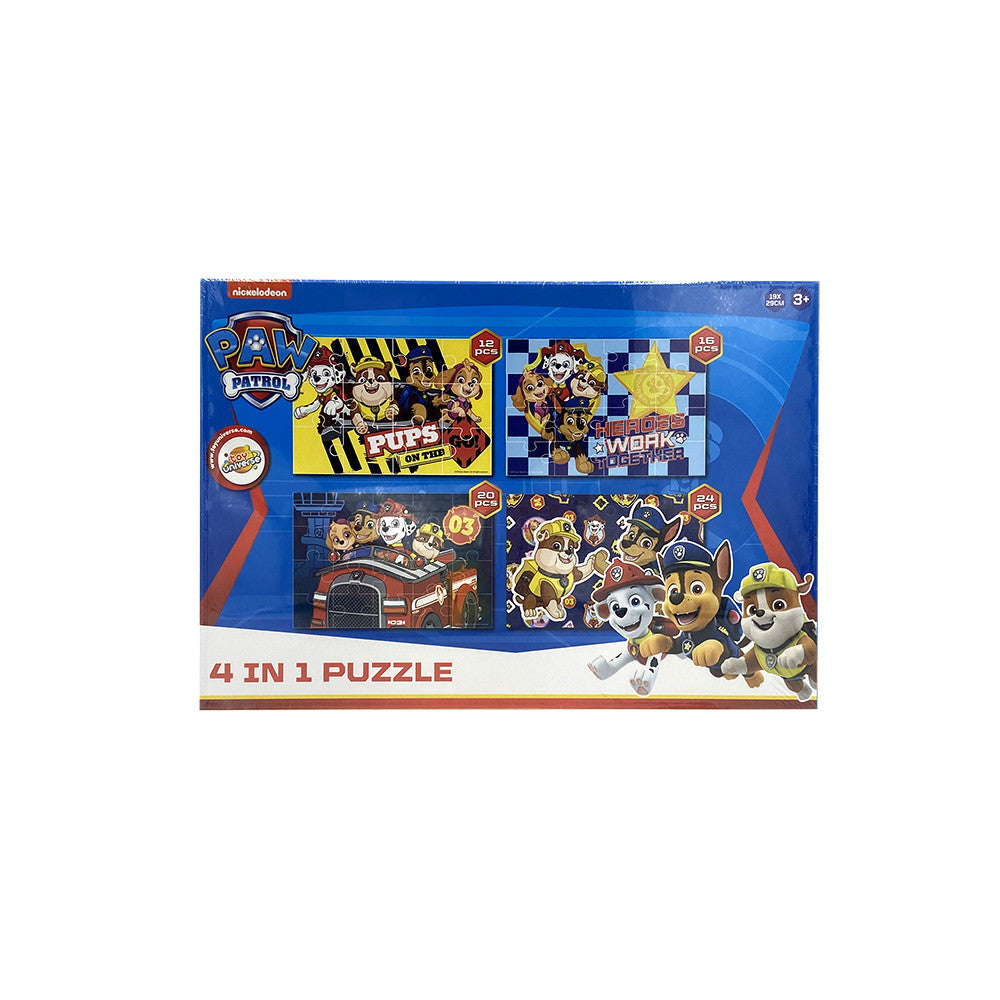 Mancs Őrjárat 4 az 1 ben Puzzle 12-13-20-24 darabos - Sárga