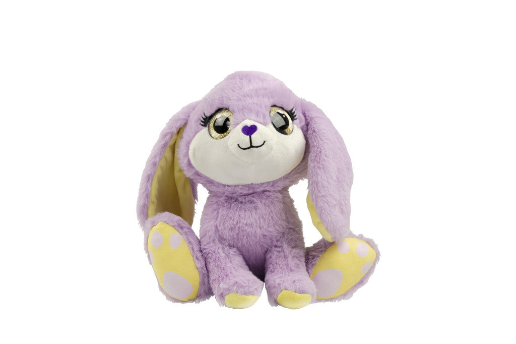 Nagy szemű cuki plüss Nyuszi 30cm magas - Lila
