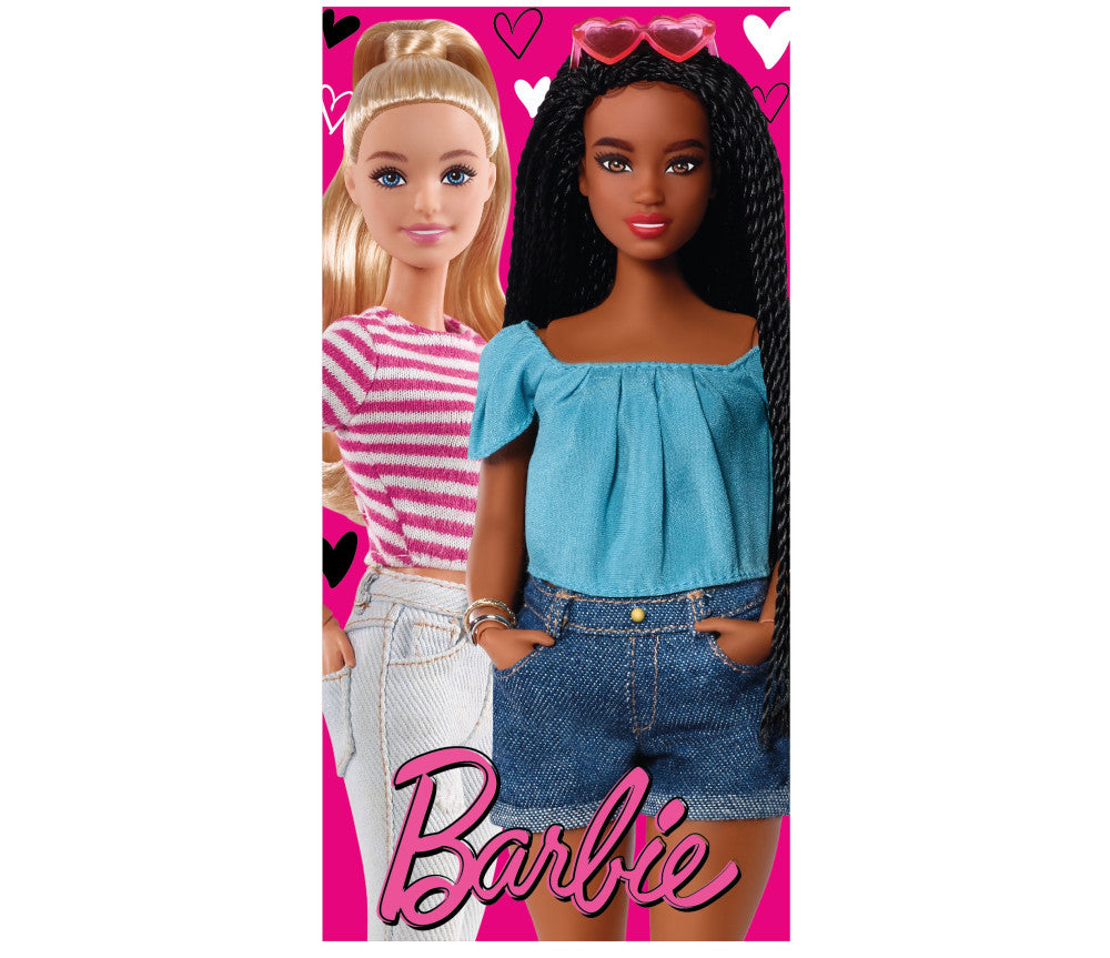 Barbie 100% pamut strandtörölköző - 70x140 cm