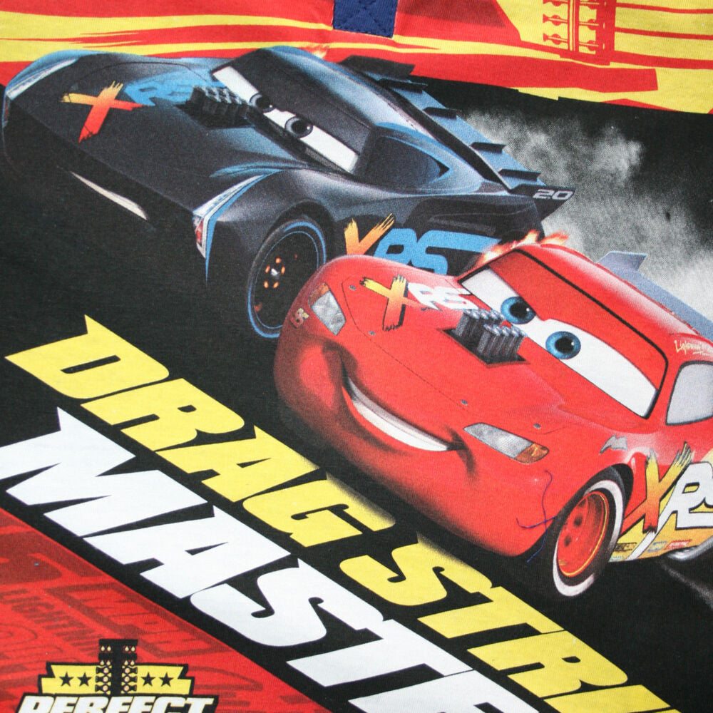 Hosszú vékony pamut gyerek pizsama - Verdák - Drag strip masters felirattal - Jersey