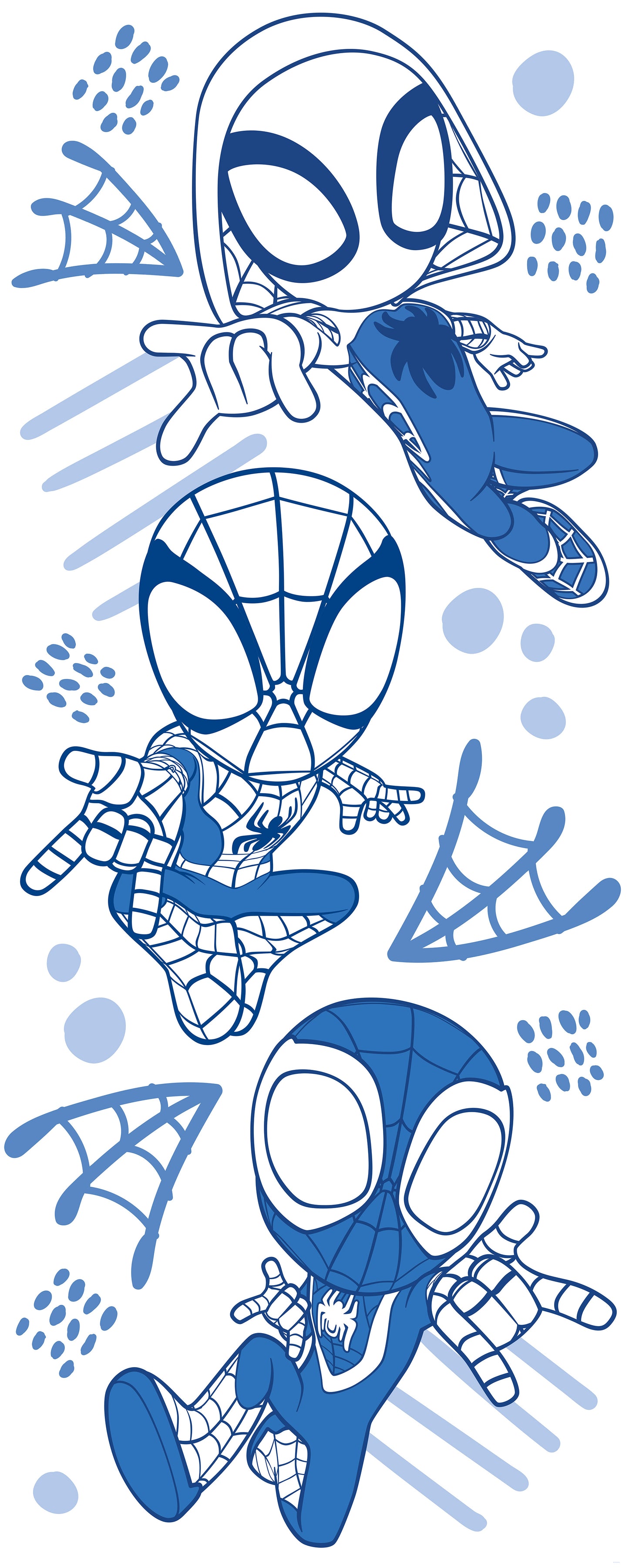 Marvel Spidey and His Amazing Friends Blue Lines – Tapéta