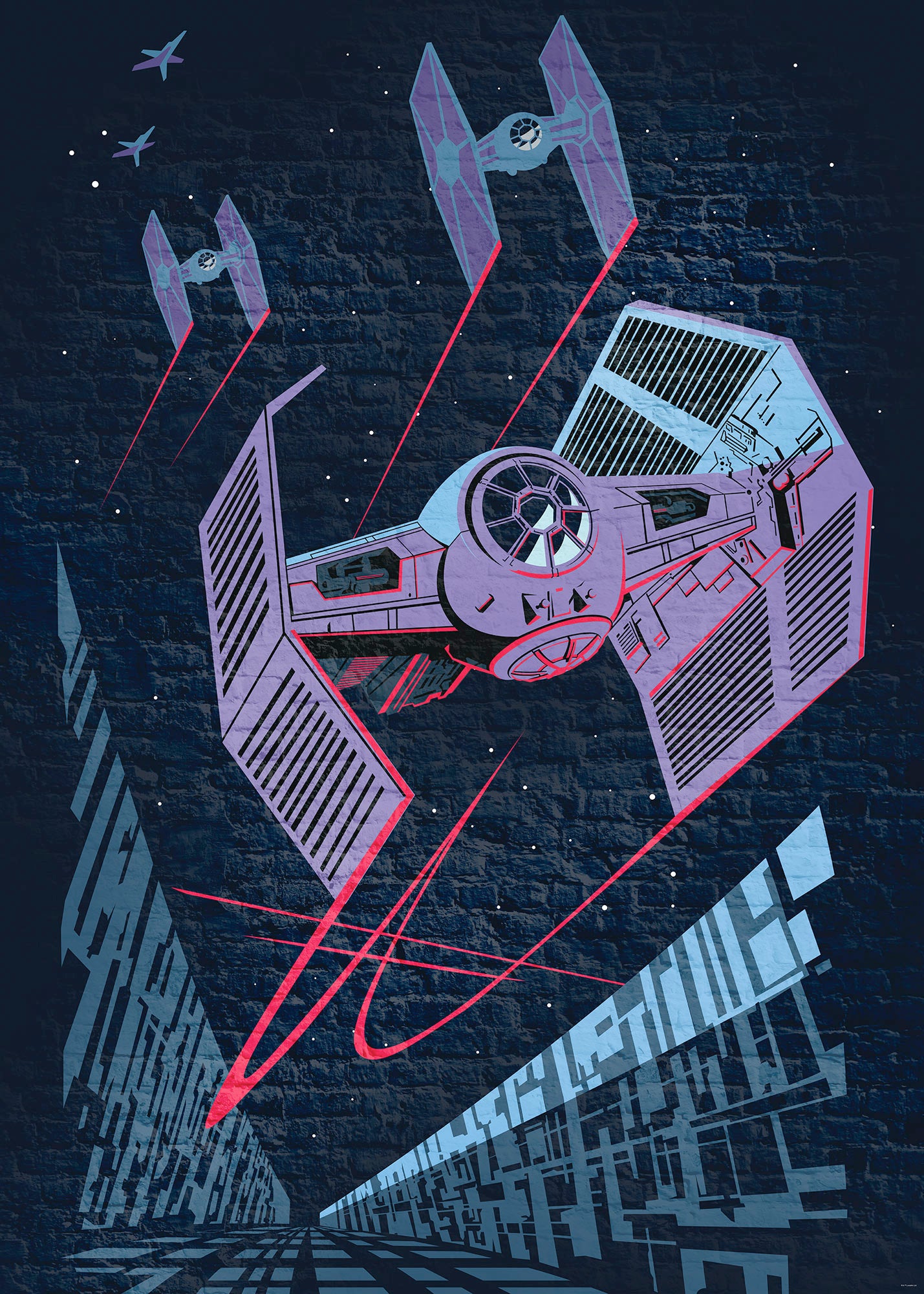 Star Wars Classic Concrete TIE-Fighter – Tapéta