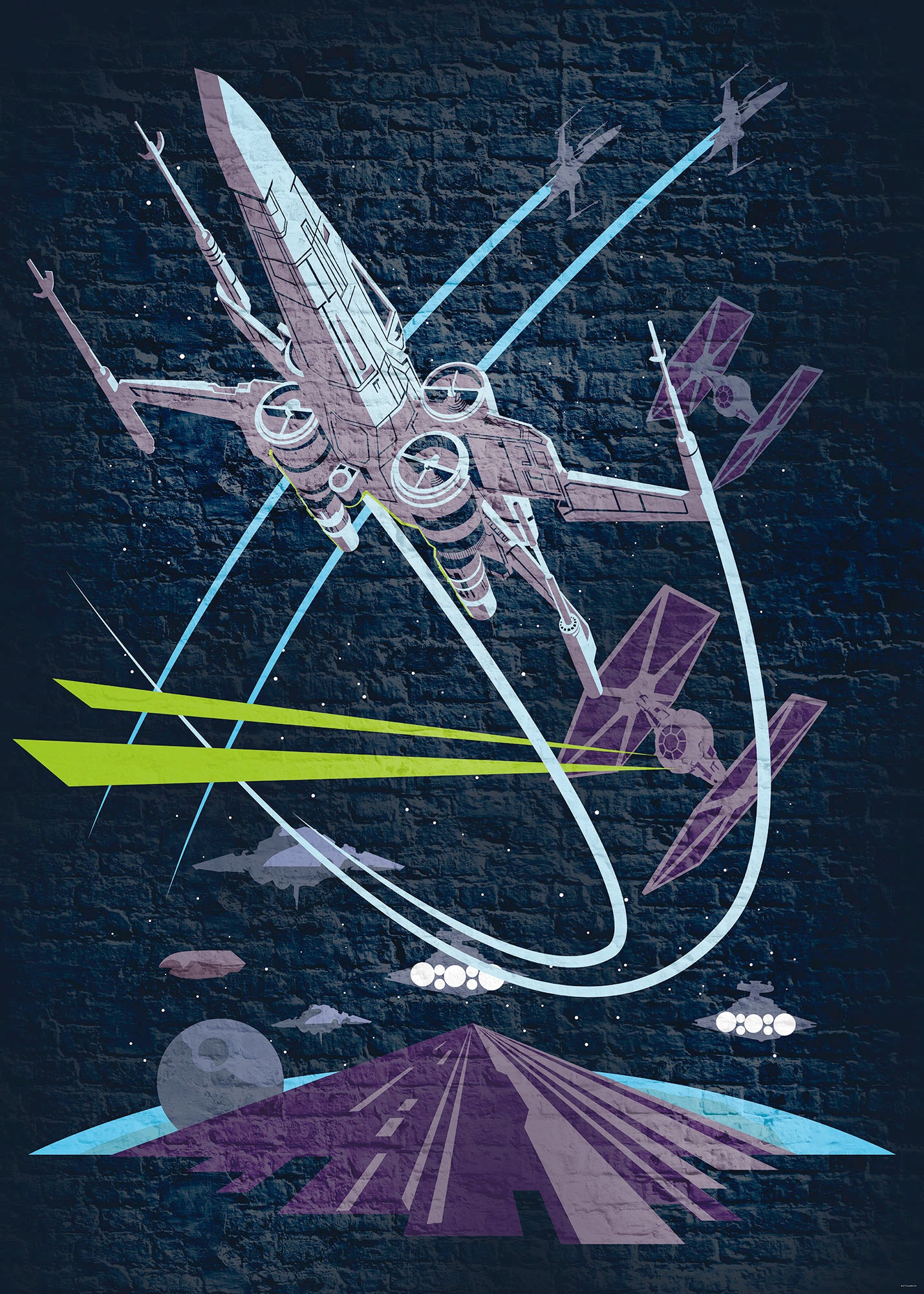 Star Wars Classic Concrete X-Wing – Tapéta