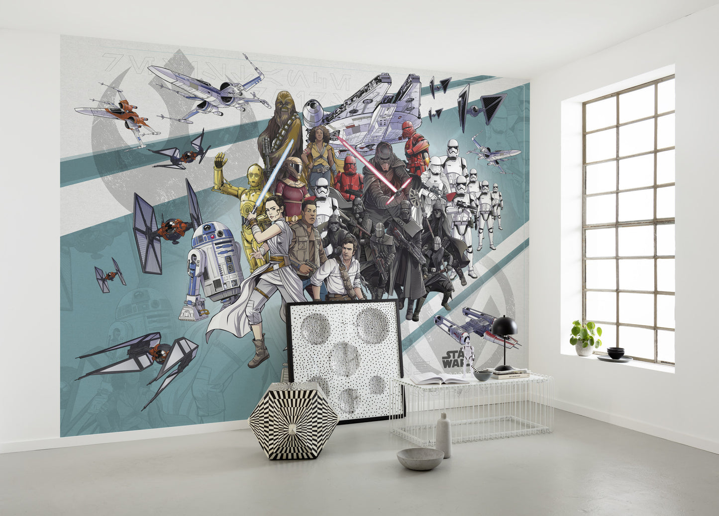 Star Wars Cartoon Collage Wide – Tapéta