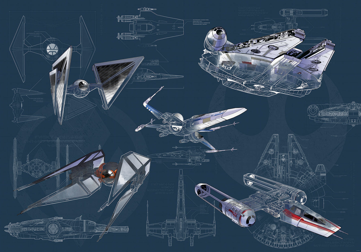 Star Wars Blueprint Dark – Tapéta