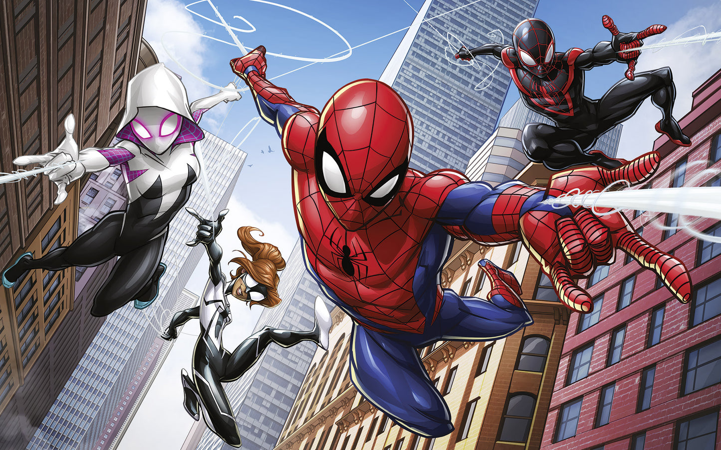 Marvel Spider-Man Swinging Crew – Tapéta