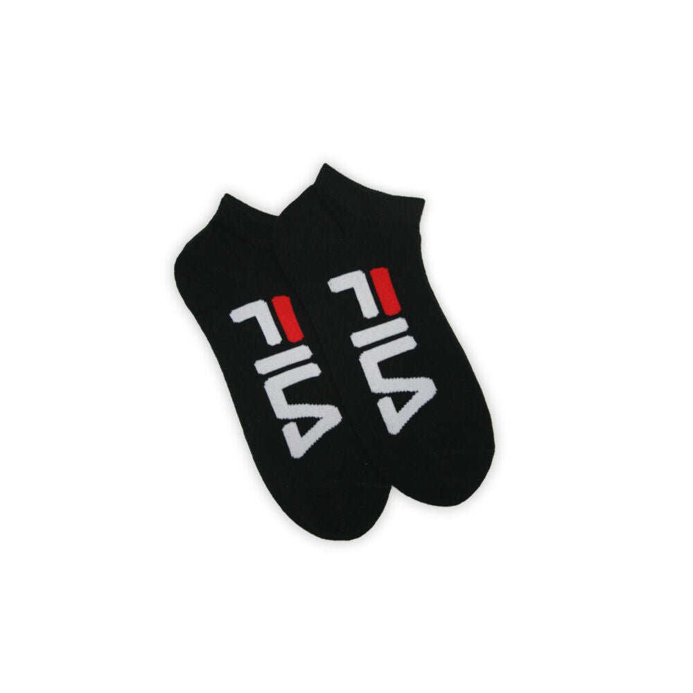 Fila unisex feliratos titokzokni - 2 pár/csomag - pamut titokzokni - fekete