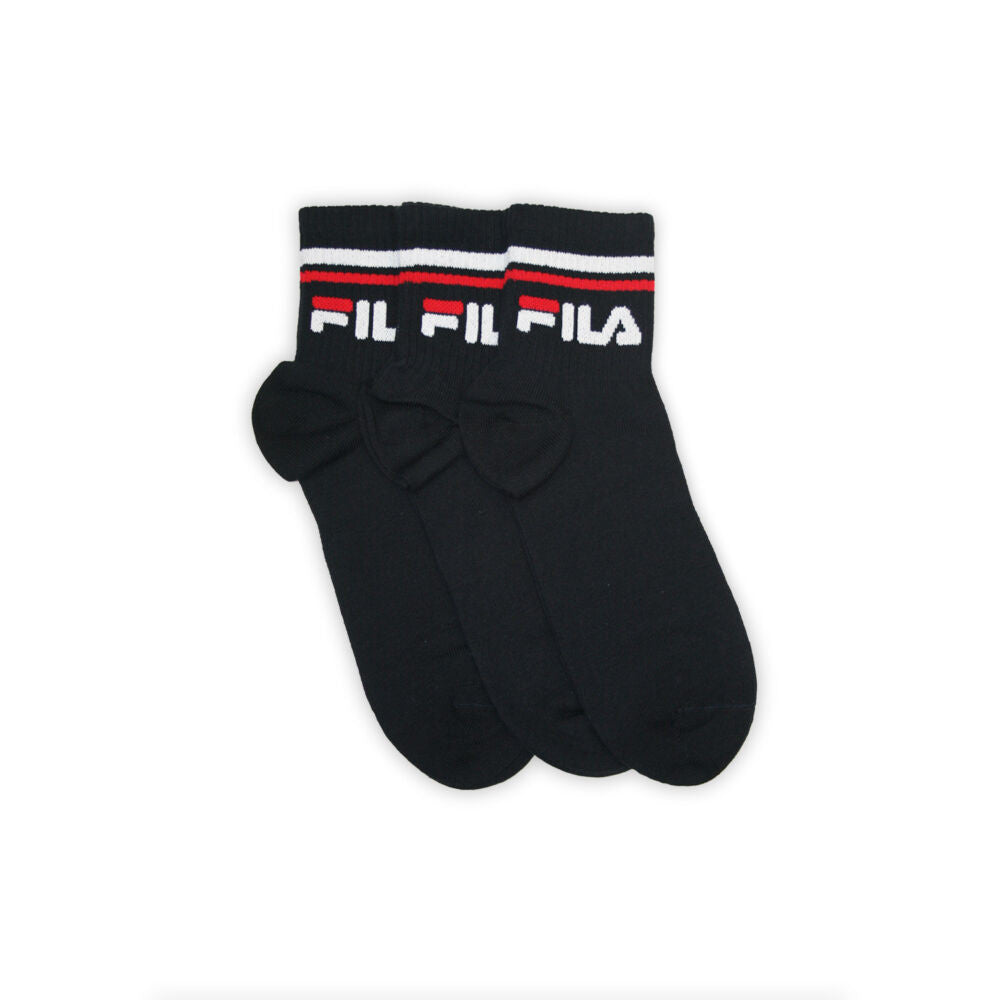 Fila unisex pamut zokni - rövid állású zokni - bordázott szár - 3 pár