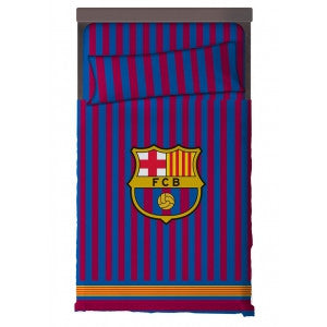 FC BARCELONA Ágynemű szett 100% pamut, ágytakaró 180X270 + gumis lepedő 105x200+25 + párnahuzat 45X125