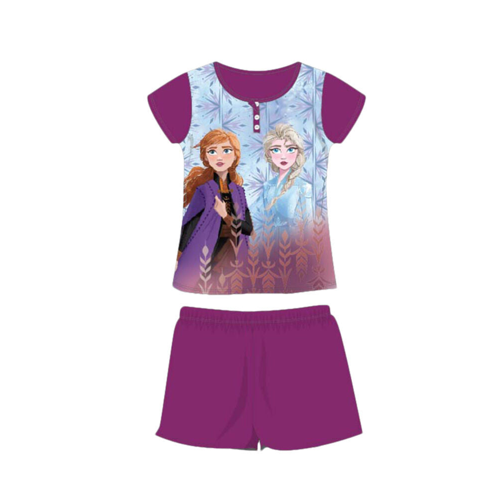 Nyári rövid ujjú gyerek pamut pizsama - Disney Jégvarázs