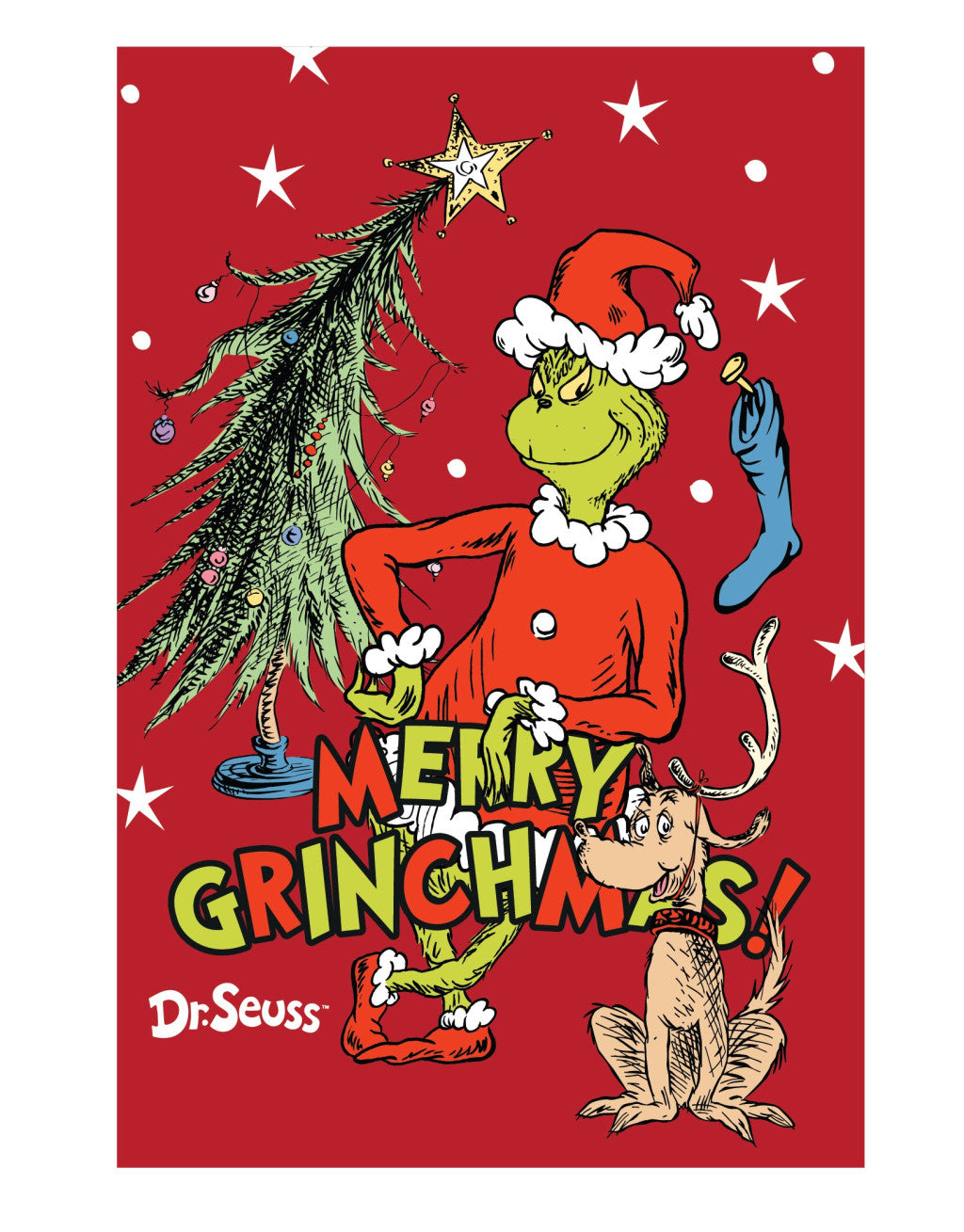 Grinch karácsonyi polár takaró - 100 x 150 cm