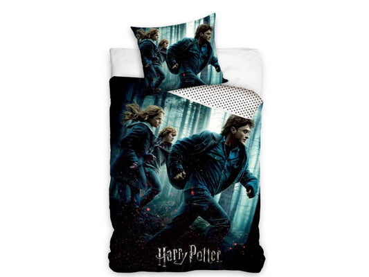 HARRY POTTER Halál Ereklyéi prémium ágyneműhuzat-szett 100% pamut 140x200 + 80x80