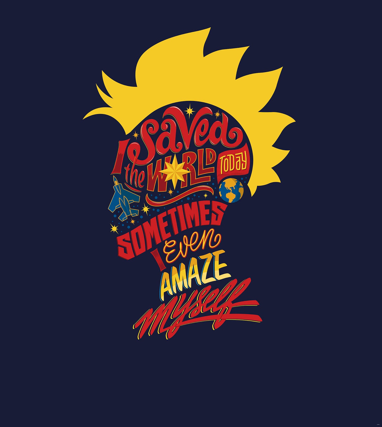 Captain Marvel saves the World – Tapéta