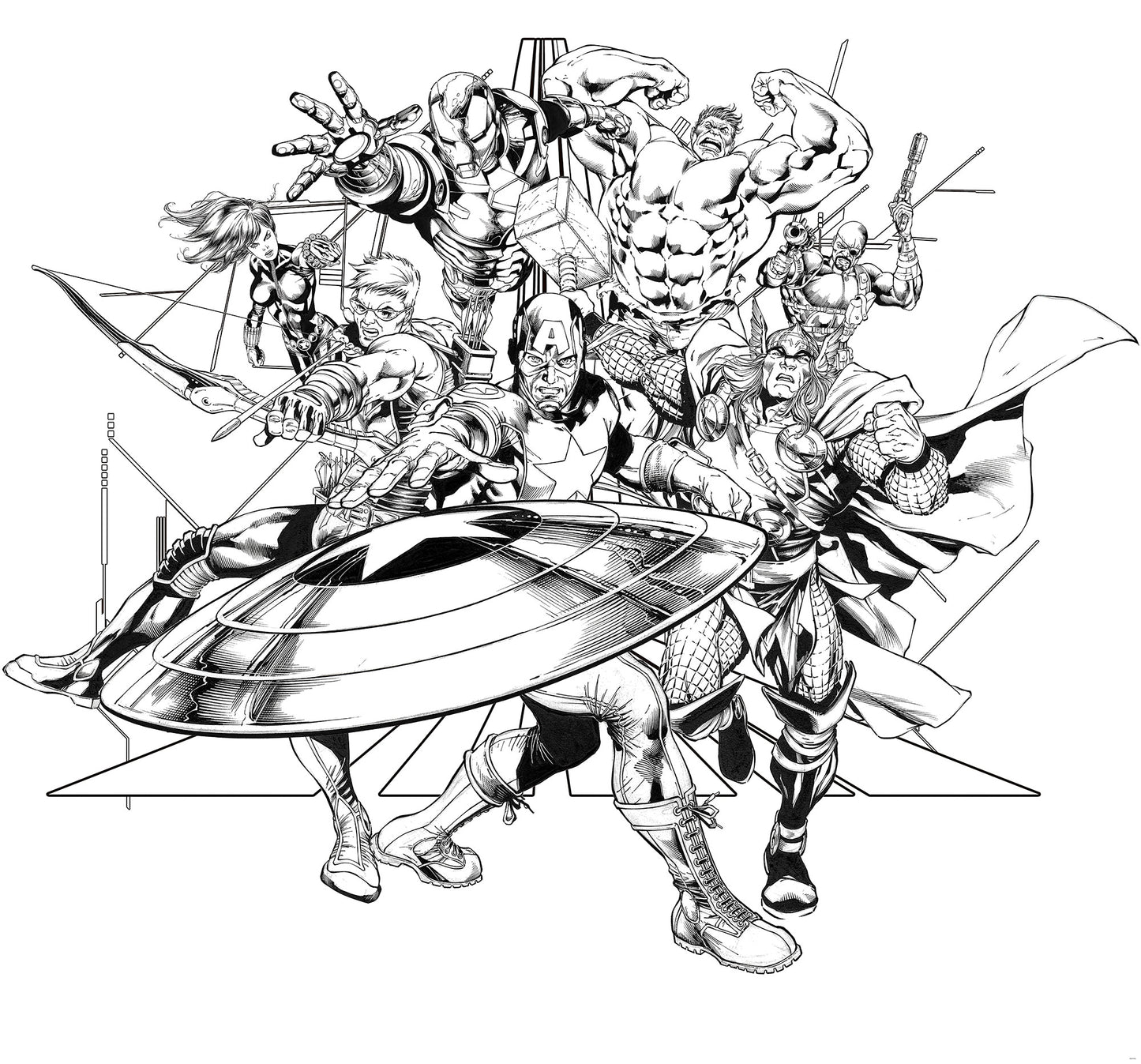 Avengers Black and White – Tapéta