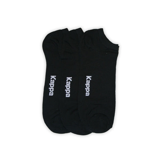 Kappa unisex pamut titokzokni - 3 pár/csomag - mercerizált titokzokni - fekete