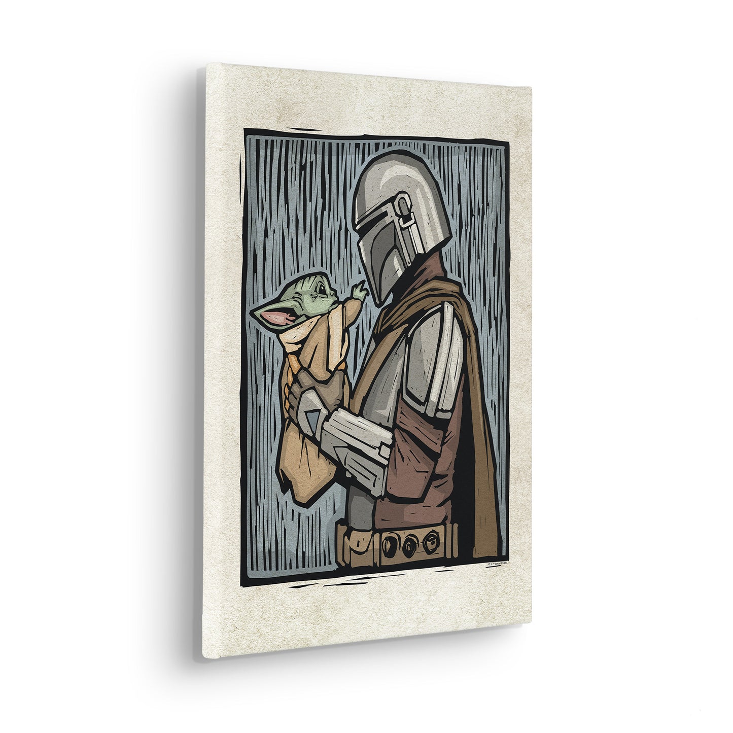 Star Wars The Mandalorian Lino-Cut – Vászonkép