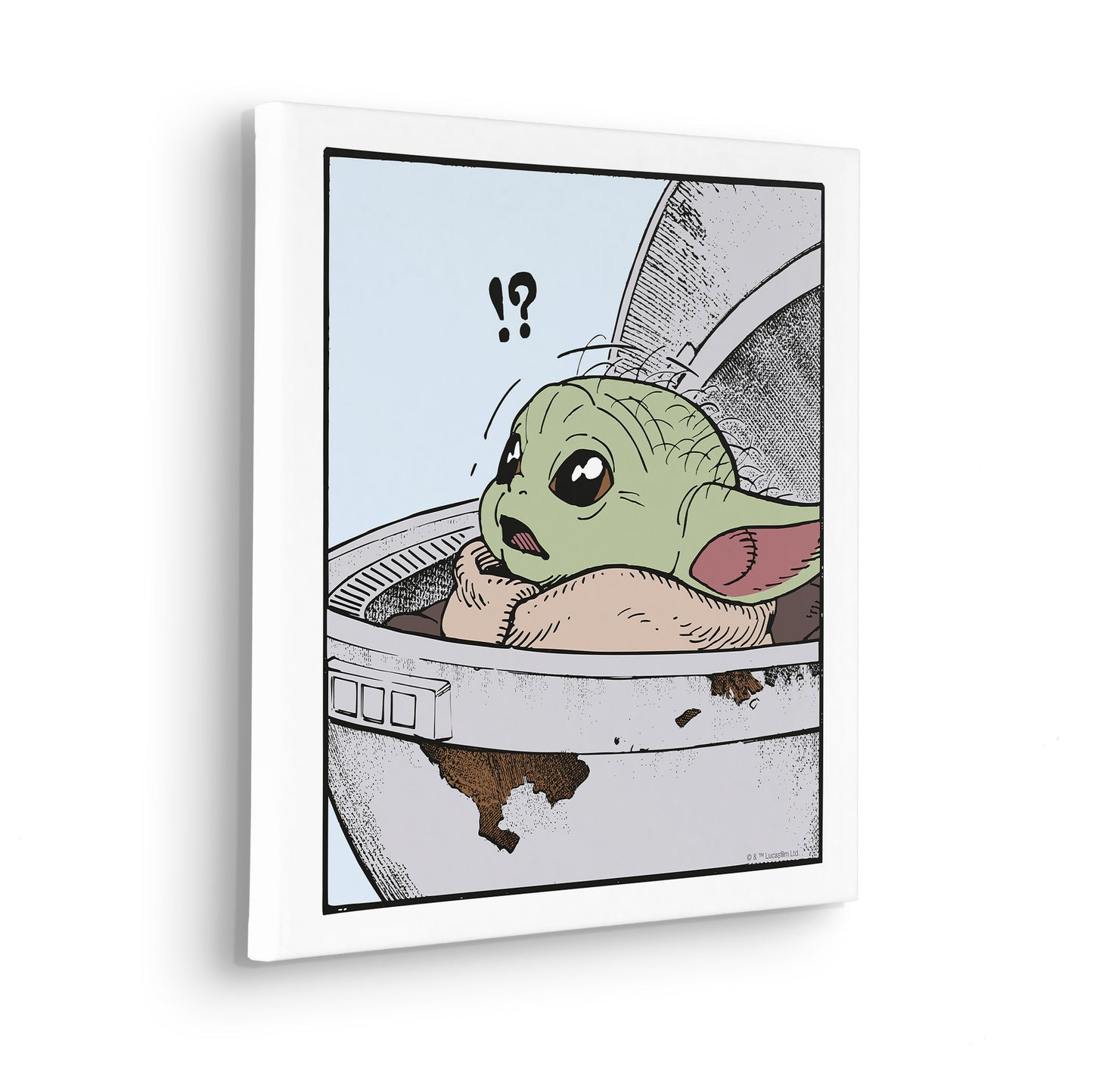 Star Wars The Mandalorian Grogu Shocked – Vászonkép