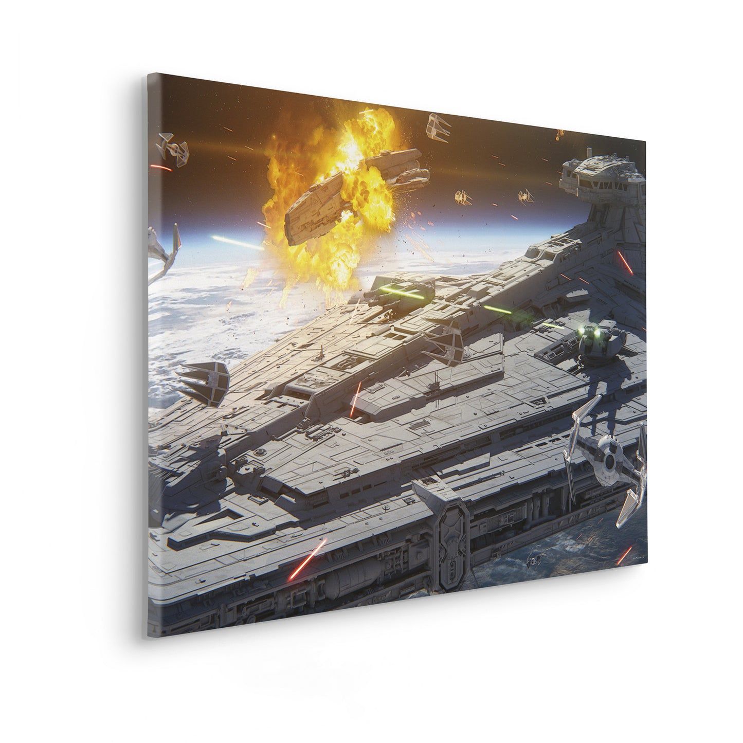 Star Wars The Mandalorian Space Fight – Vászonkép