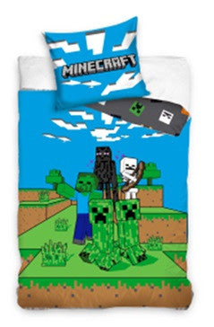 Minecraft - A CSAPAT 100% pamut ágyneműgarnitúra 140x200cm ágyneműhuzat + 70x90cm párnahuzat